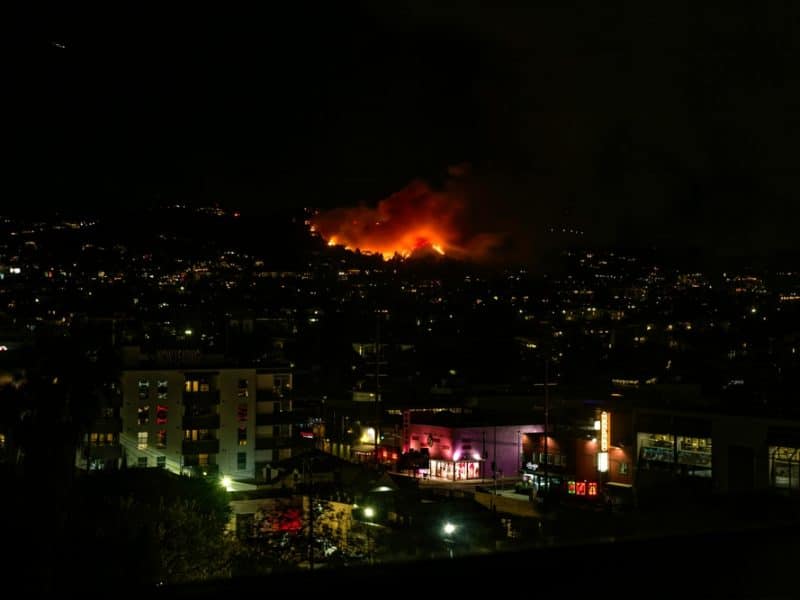 mental health community alerts members during LA fire