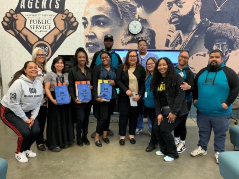 Photo of youth involved in BLINK Project Collaboration of Central Neighborhood Health Foundation in Los Angeles.