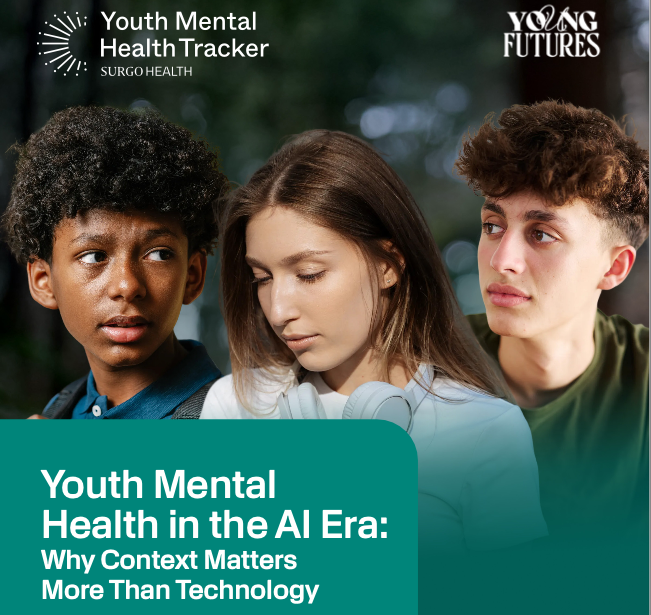 Cover of report on AI and youth mental health