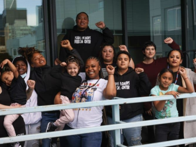 Young leaders, staff and family members gather at the Young Women’s Freedom Center in 2022. Their work and legacy will be the focus of a March 12 Commonwealth Club conversation hosted by MindSite News